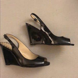 Used Nine West Patent leather wedges